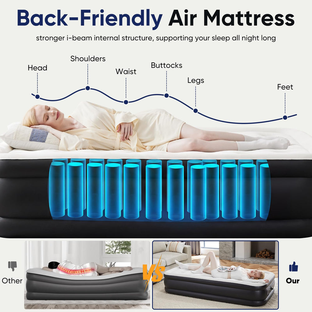 Sweetcrispy matelas gonflé en camping apportant couchage confortable outdoor