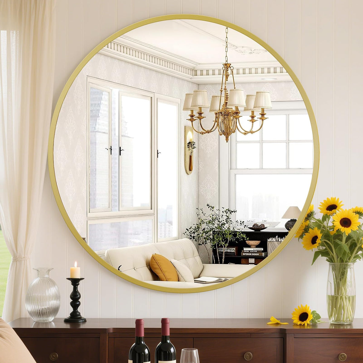 Sweetcrispy miroir rond face montrant reflet net et gain esthétique