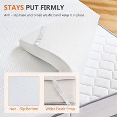 Sweetcrispy surmatelas installé sur lit offrant confort immédiat