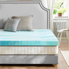 Sweetcrispy surmatelas posé sur lit améliorant confort visuel
