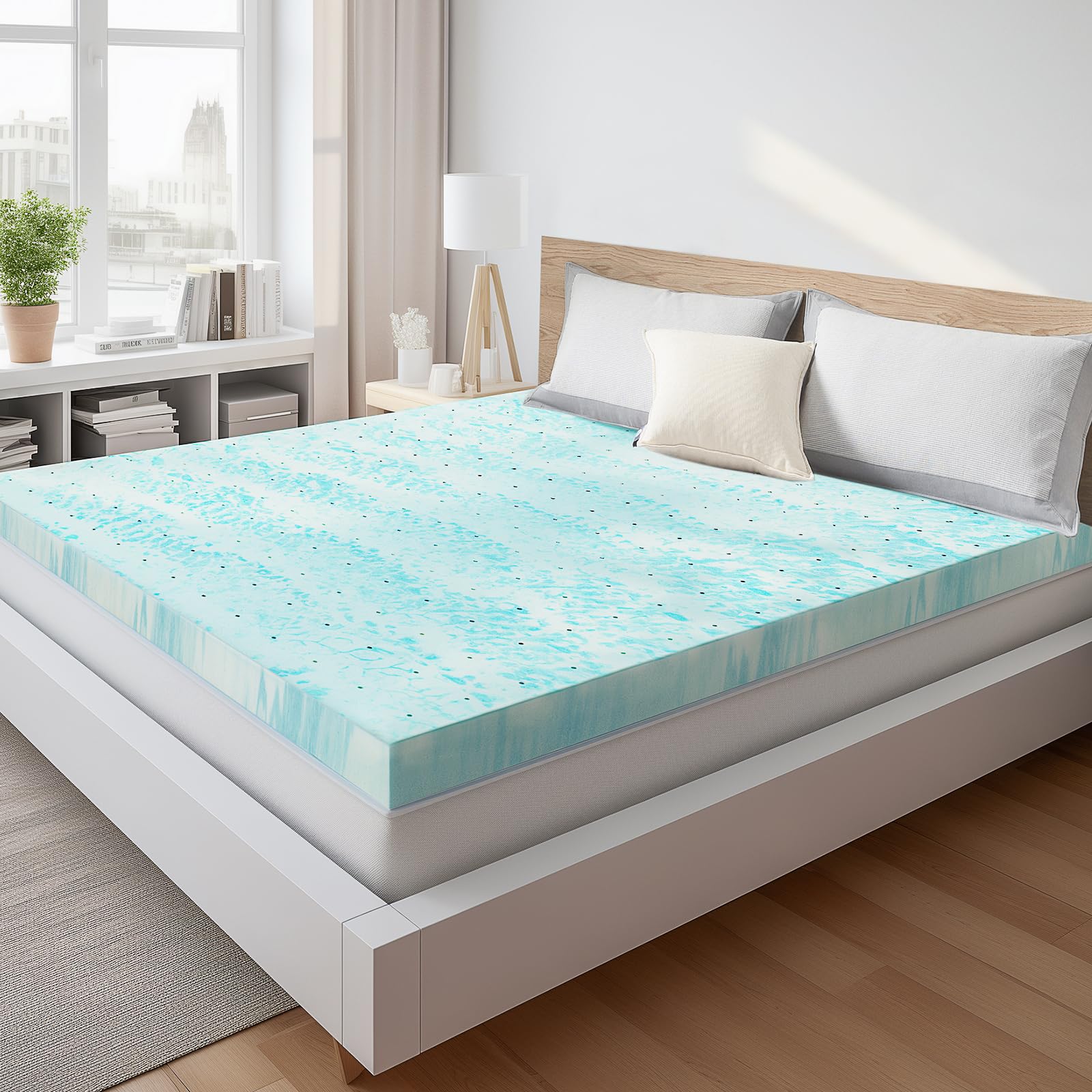 Sweetcrispy vue avant du surmatelas King, améliore immédiatement le confort