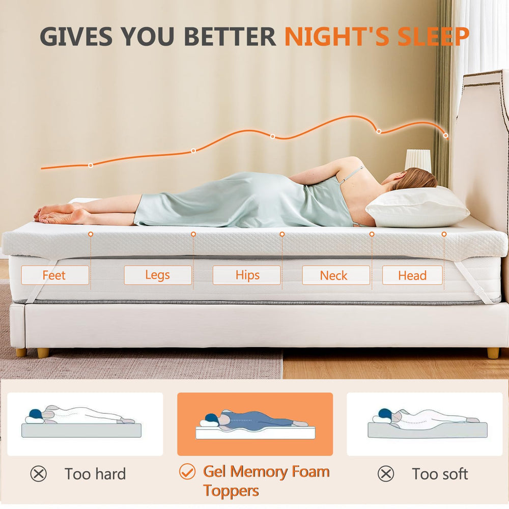 Sweetcrispy surmatelas installé sur lit pour sommeil amélioré