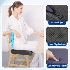 SweetSlubr coussin posé sur chaise de bureau pour confort prolongé