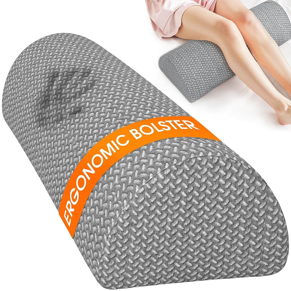 SweetSlubr vue frontale du coussin genou montrant la forme demi-lune et l’esthétique