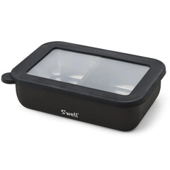 S'well Bento Box Onyx ouverte présentant la capacité et couvercle transparent, pratique pour transport