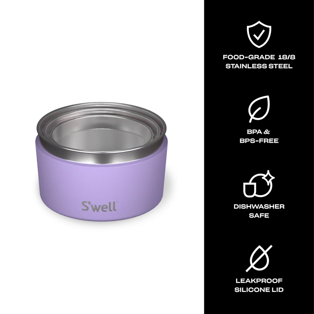 S'well boîte en utilisation dans sac repas pour transporter des aliments sans fuite