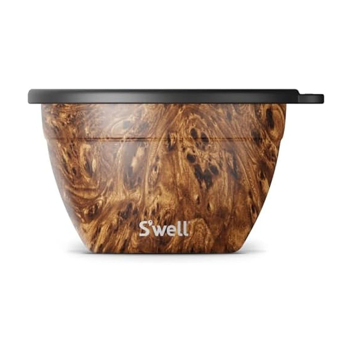 S'well bol à salade Teakwood vue frontale élégante et fonctionnelle