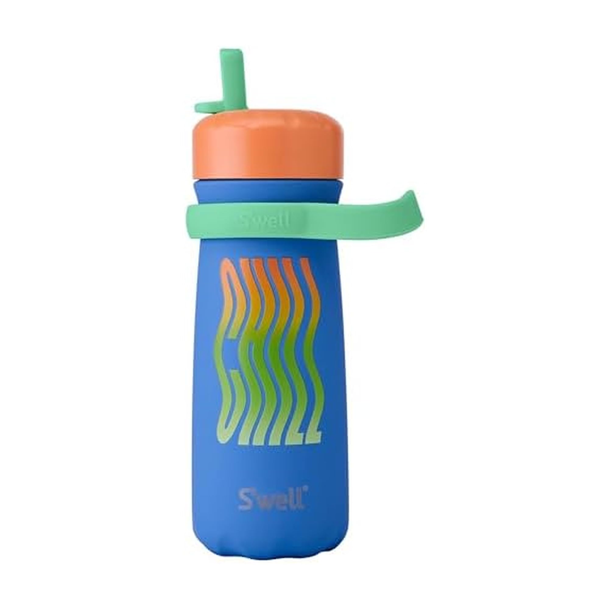 S'well Kids Traveler face avant bleu chill montrant le design élégant et pratique