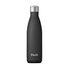 S'well vue avant Onyx Noir mettant en avant design élégant et maintien thermique