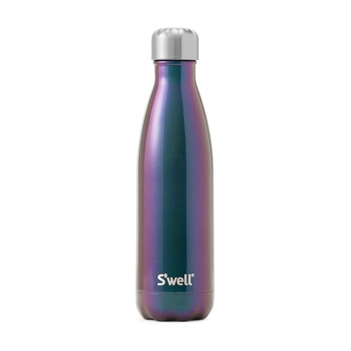Bouteille S'well Supernova vue de face montrant le motif et la finition, élégance portable