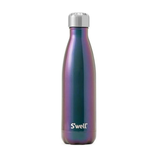 Bouteille S'well Supernova vue de face montrant le motif et la finition, élégance portable