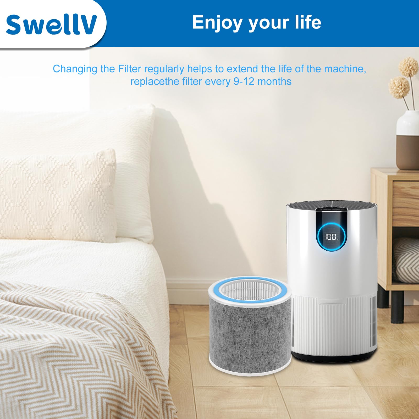 Étiquette SwellV HP102 avec certification FSC et information produit
