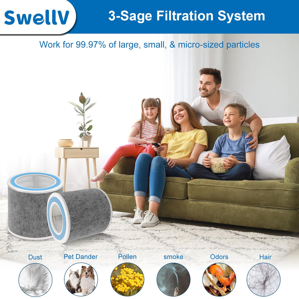 Coupe transversale SwellV HP102 montrant les trois couches de filtration