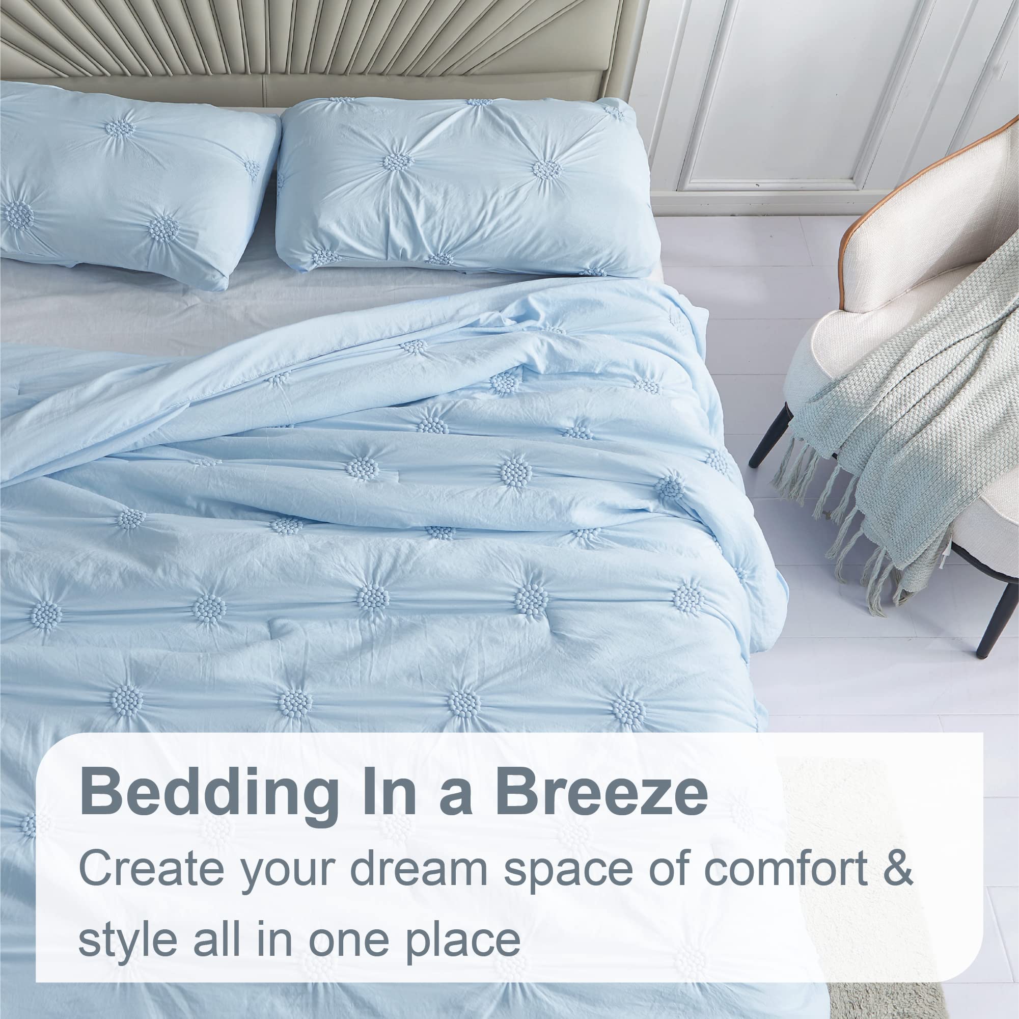 Swift Home coin de la couette montrant couture solide et finition soignée