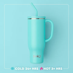 Swig Life couvercle slider et paille réutilisable pour boisson sans éclaboussures