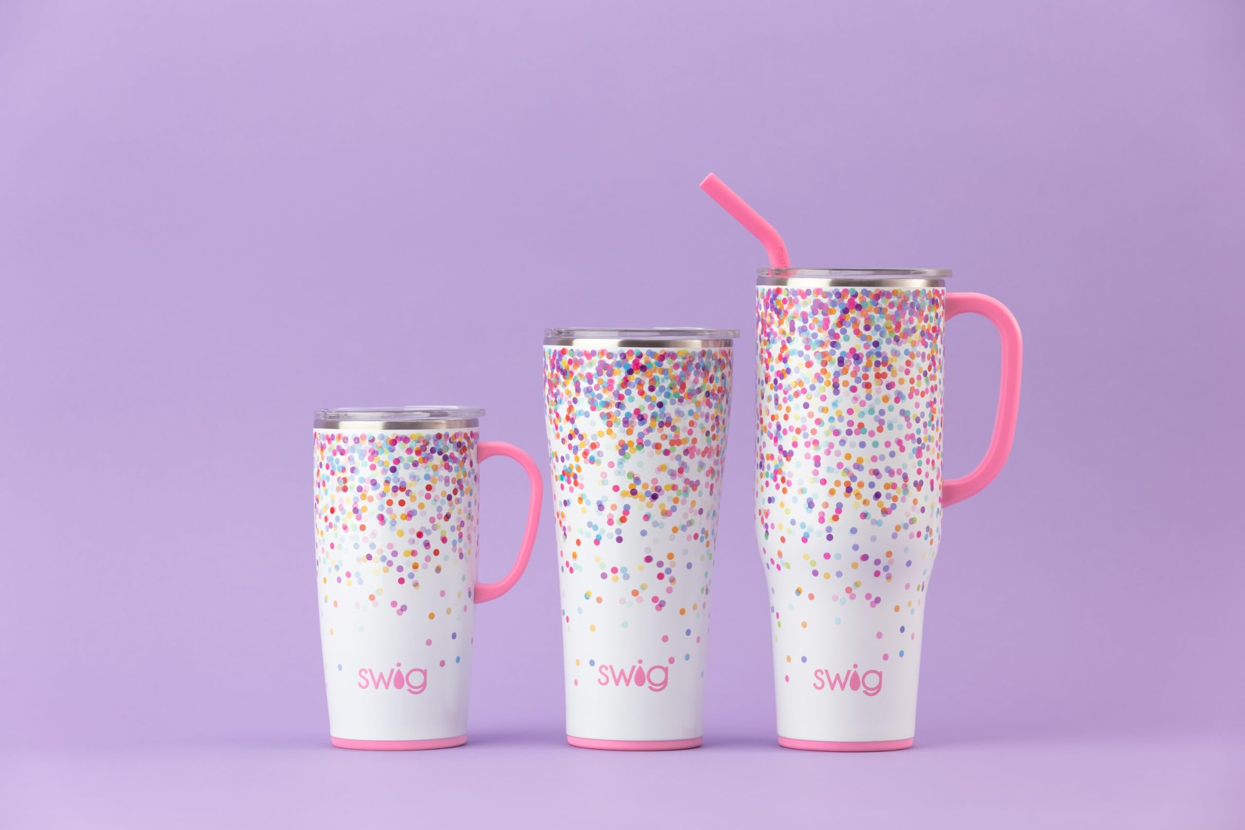 Swig Life Confetti couvercle à glissière pour boire sans éclaboussures