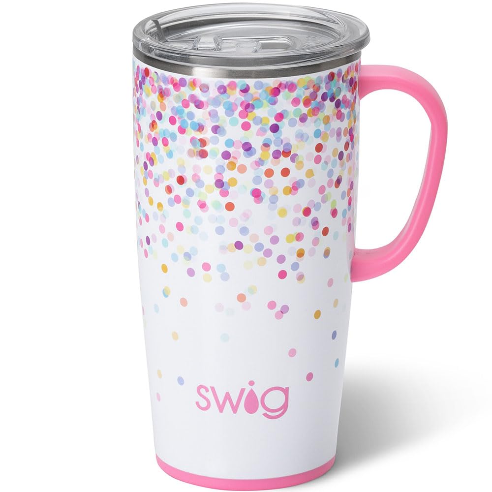 Swig Life Confetti face avant montrant le design coloré et durable