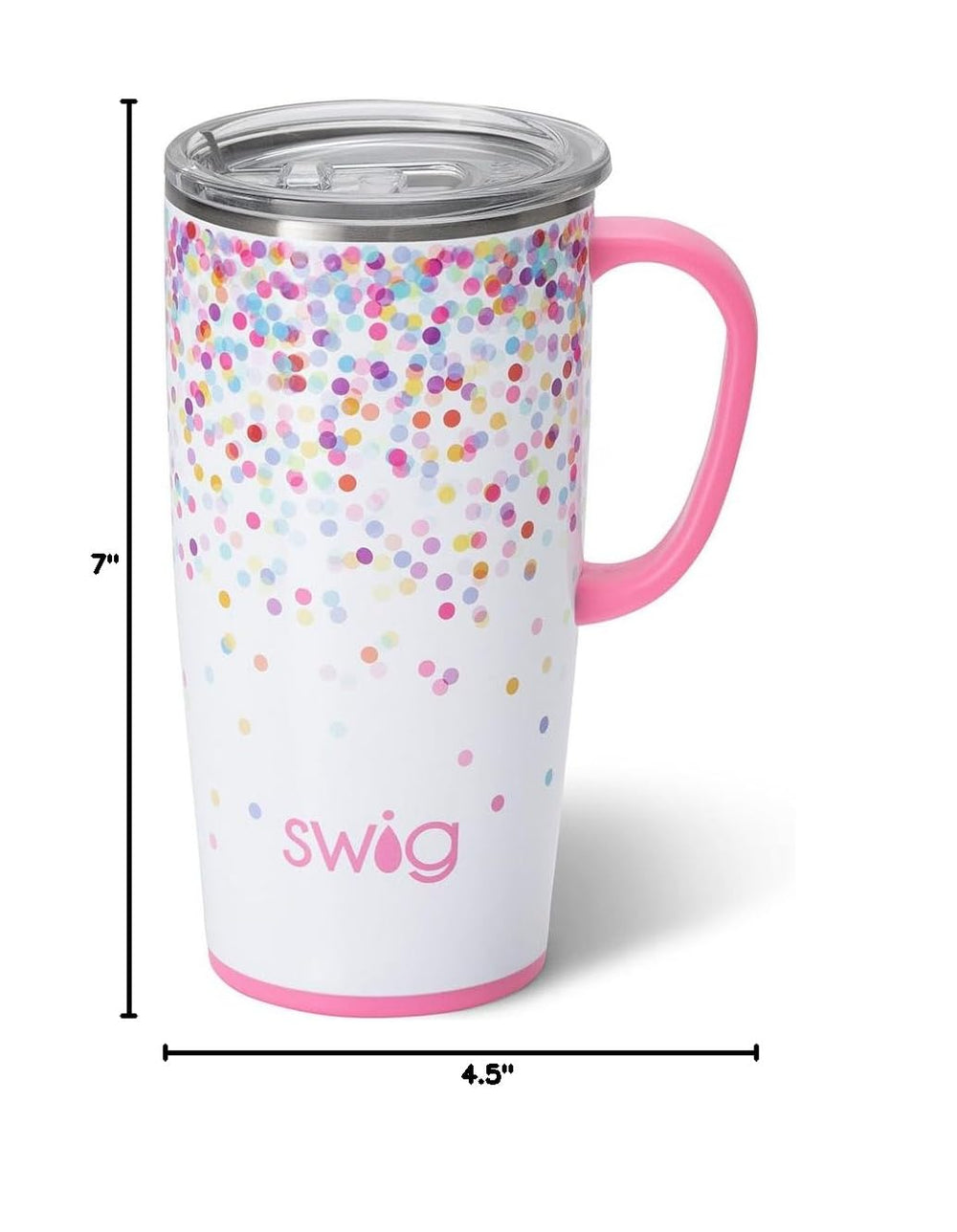 Swig Life Confetti en utilisation quotidienne pour transporter boissons