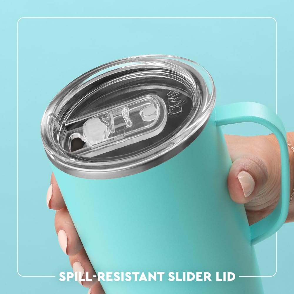 Swig Life Confetti comparaison d'échelle montrant la capacité 22 oz