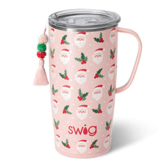 Swig Life vue de face du gobelet Holly Jolly montrant le design et la contenance