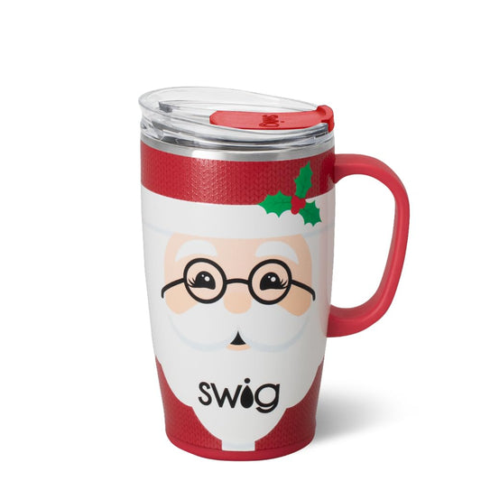 Swig Life Mr Claus face avant montrant design festif et maintien thermique