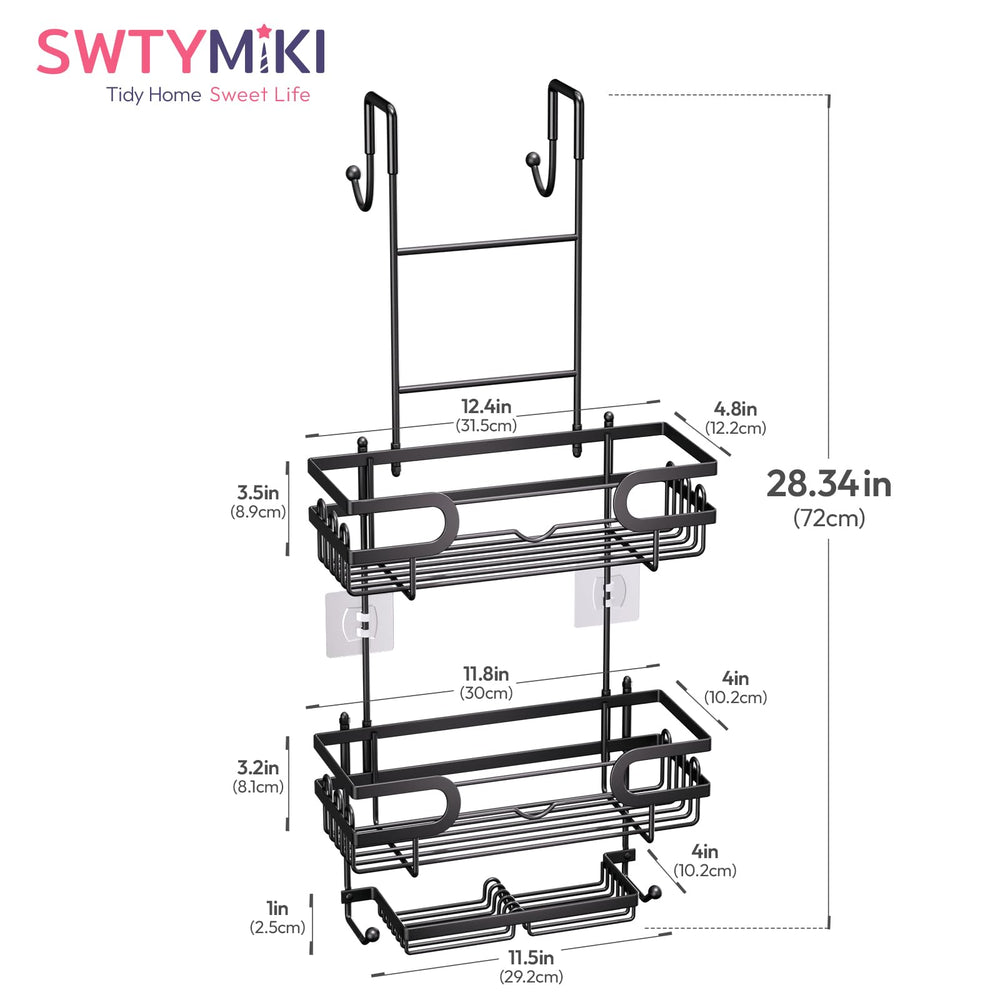 SWTYMIKI crochet sur porte avec silicone antidérapant, stabilité sûre