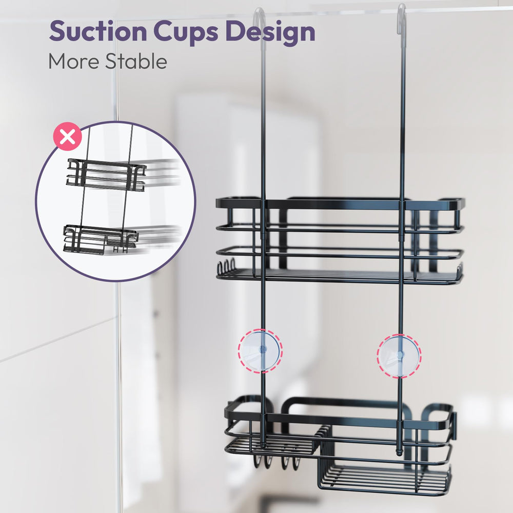 SWTYMIKI accroché sur porte de douche installation sans perçage