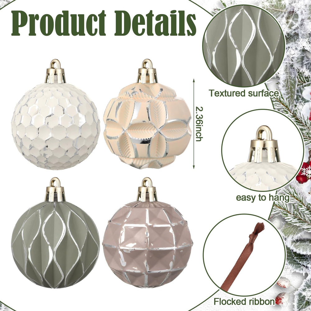 Syhood boules suspendues sur un sapin, crée une atmosphère chaleureuse