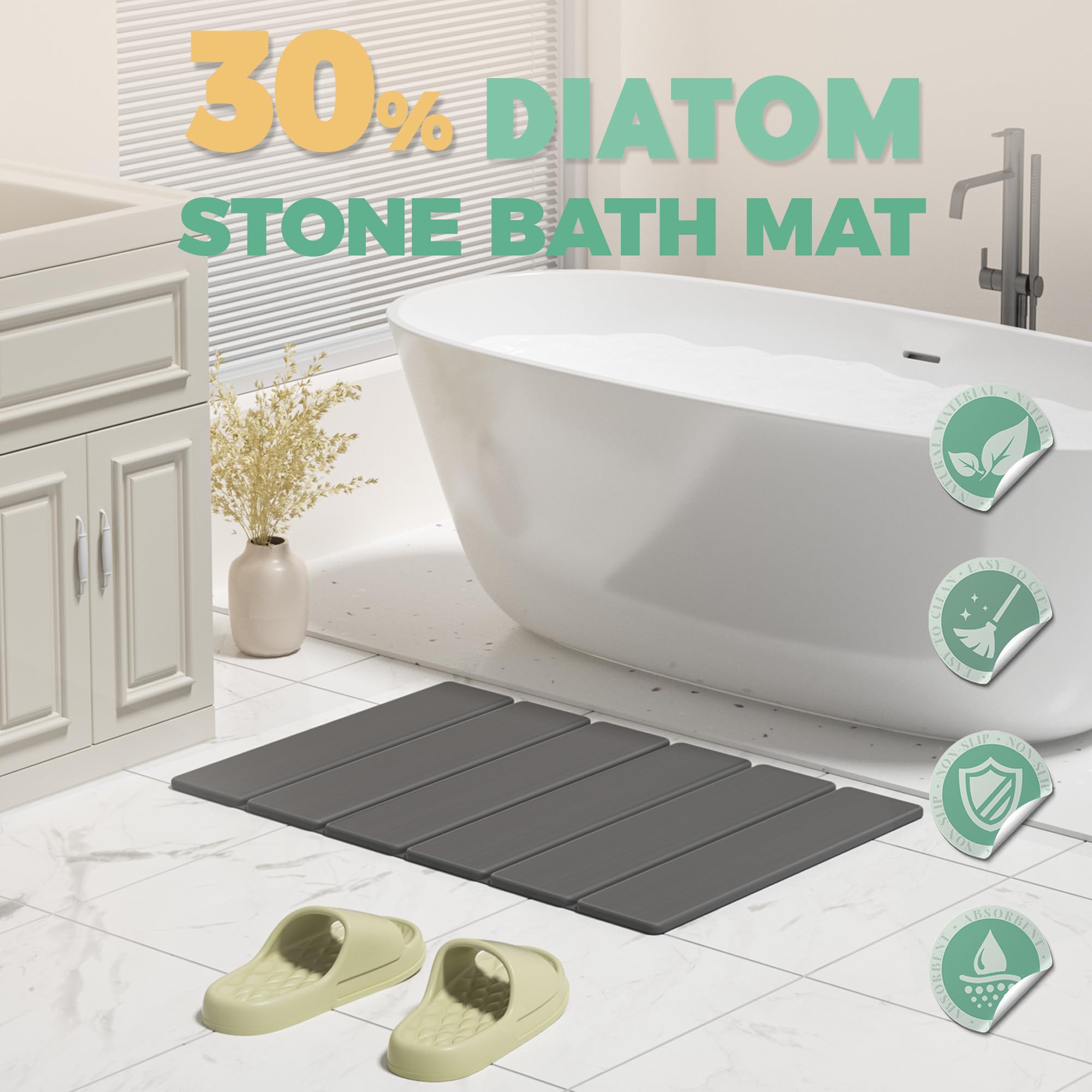 SYIPO tapis en usage près de la douche maintenant sol sec