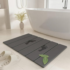 SYIPO tapis de bain face avant gris foncé absorbant et moderne