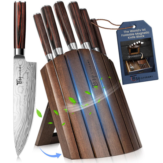 SYOKAMI coffret en acacia pliable, rangement sûr et esthétique