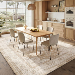 Syrlfar tapis installé dans un salon rehaussant le mobilier et le confort