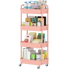 Sywhitta chariot face avant rose montrant rangement compact et accessible