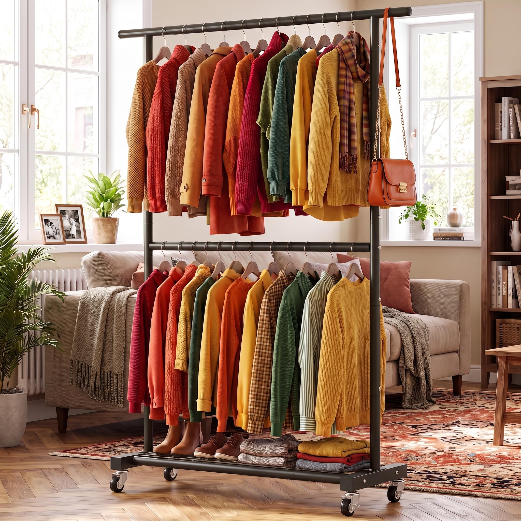 Sywhitta portant chargé de vêtements et chaussures, capacité démontrée