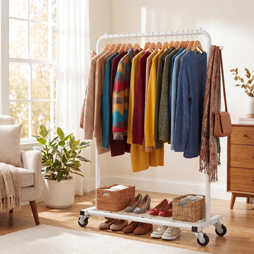 Sywhitta portant installé dans une chambre, look moderne et pratique