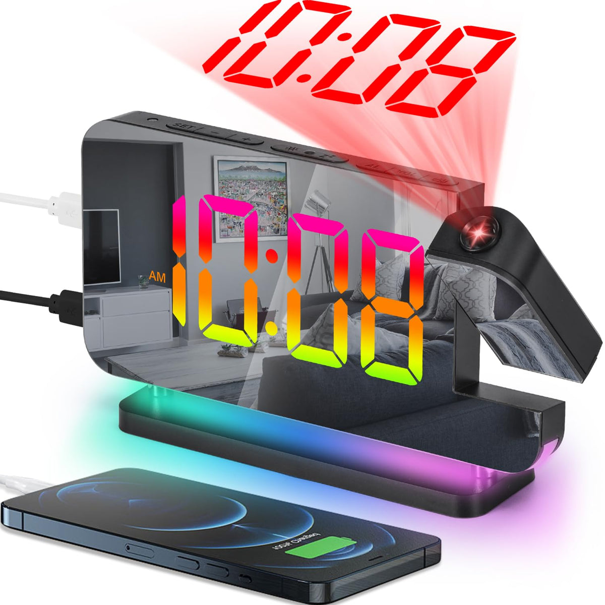 SZELAM affichage LED large lisible de nuit et de jour
