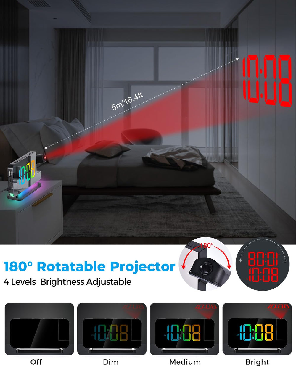 SZELAM lampe nuit RGB créant ambiance relaxante au chevet