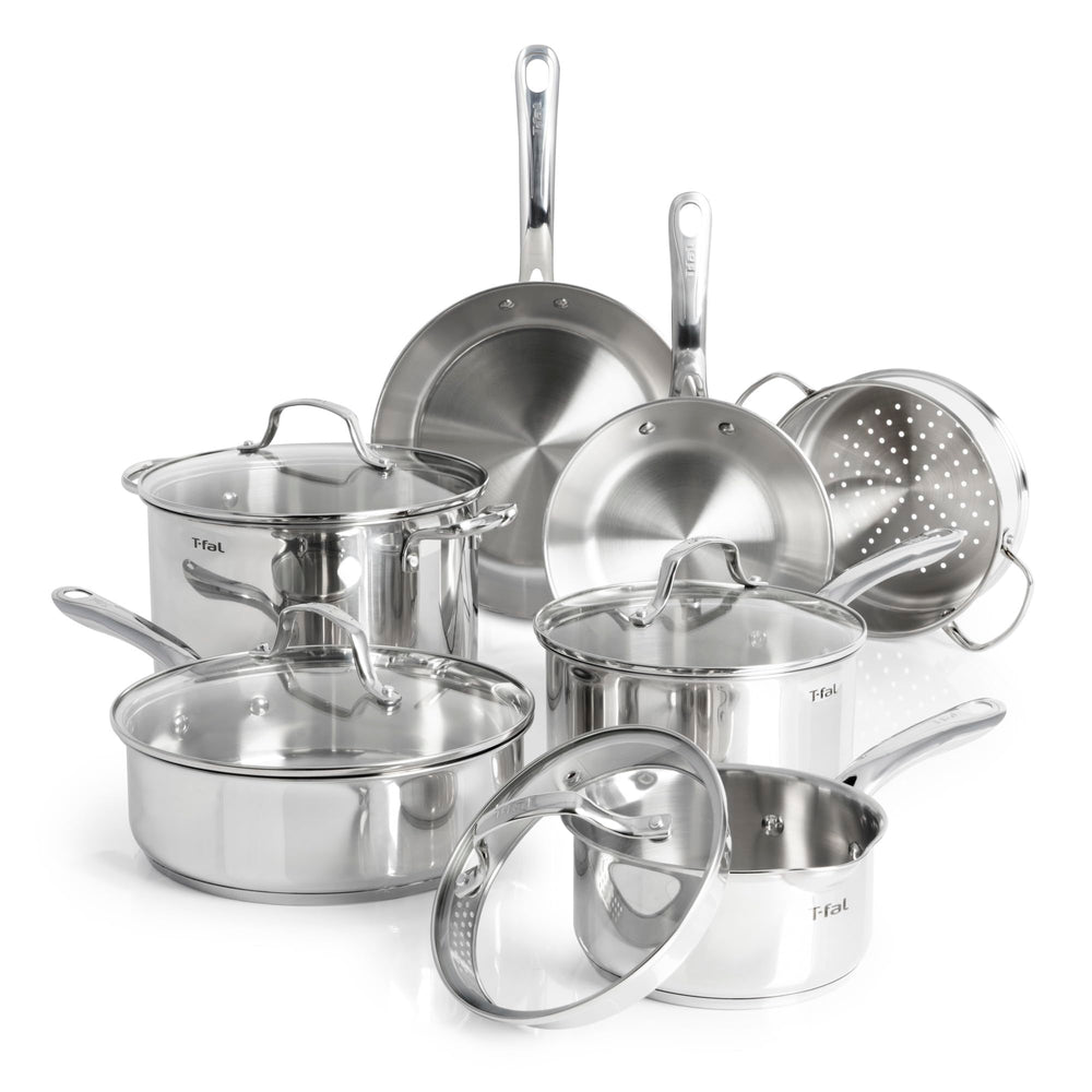 T-fal vue d'ensemble du set 11 pièces montrant polyvalence et gain de place