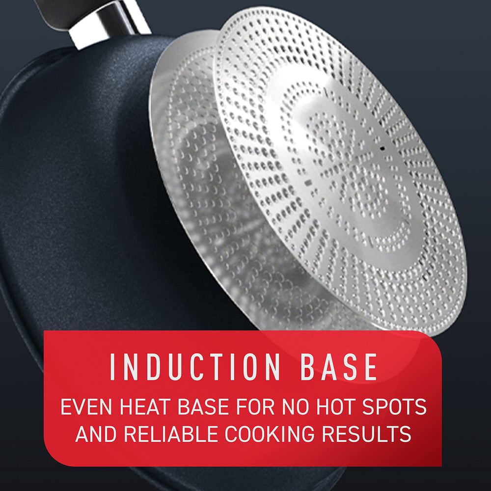 T-fal ensemble en utilisation sur plaque induction cuisson homogène