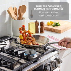 T-Fal gros plan sur la surface de cuisson montrant résistance et texture anti-rayures