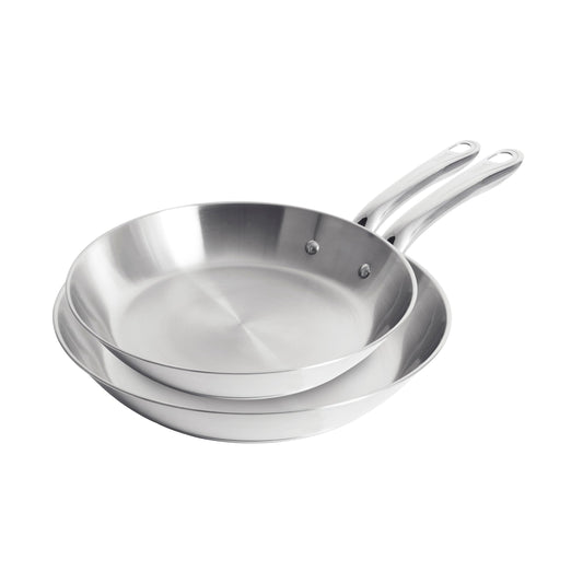 T-Fal poêle face avant montrant finition inox durable et design élégant