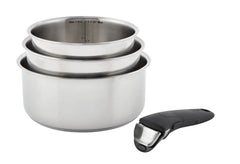 T-fal Ingenio ensemble empilé montrant gain d'espace et rangement facile