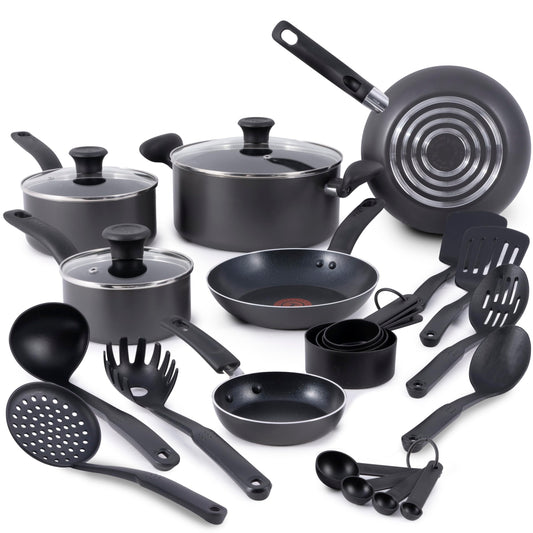 T-fal vue d'ensemble du set 18 pièces montrant polyvalence et rangement