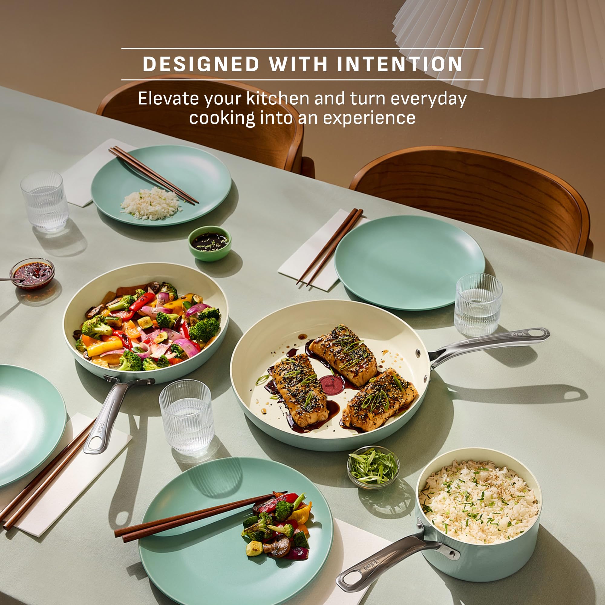 T-Fal Inspire poignée rivetée ergonomique pour une prise sûre et durable