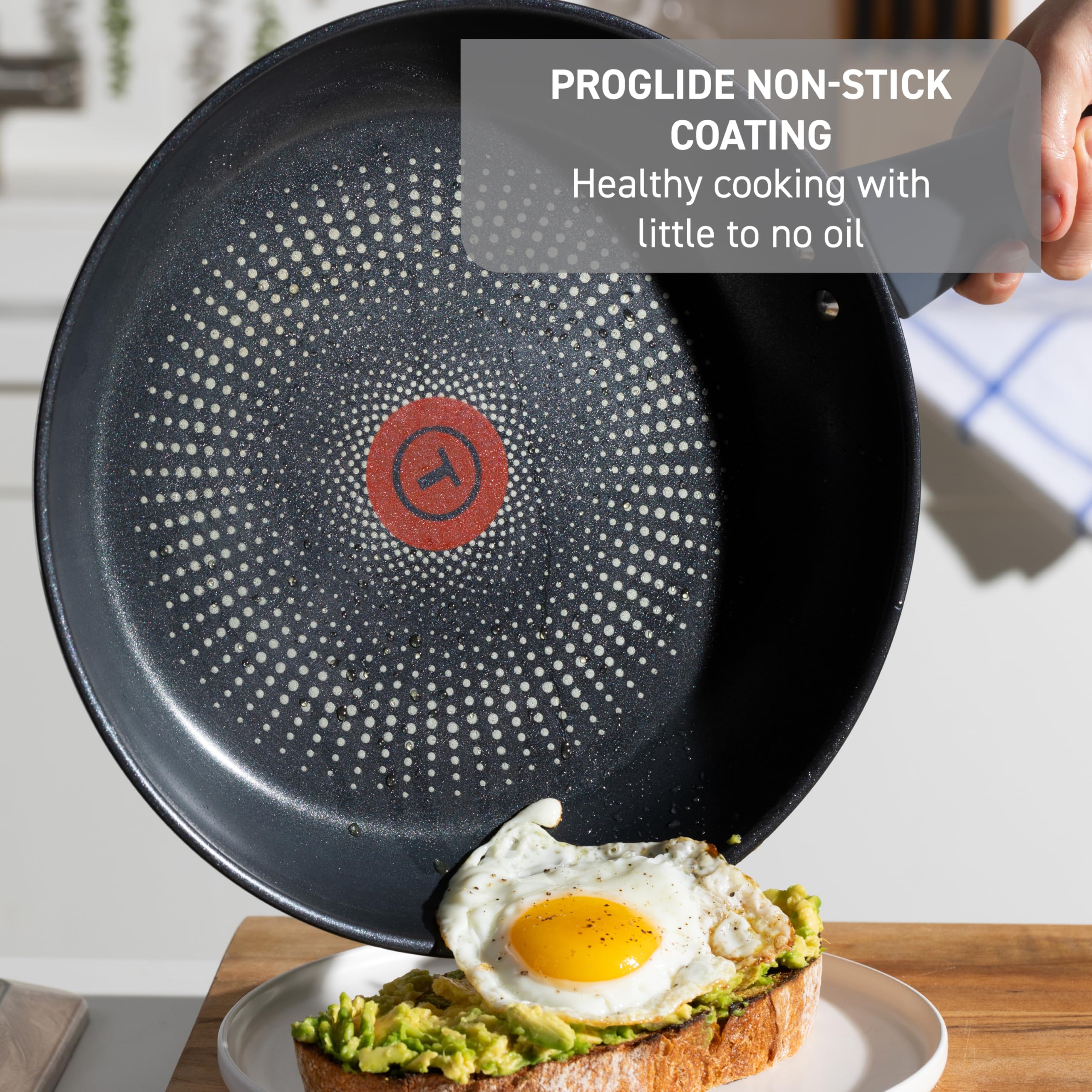 T-fal poignée bleu océan ergonomique pour prise en main sûre