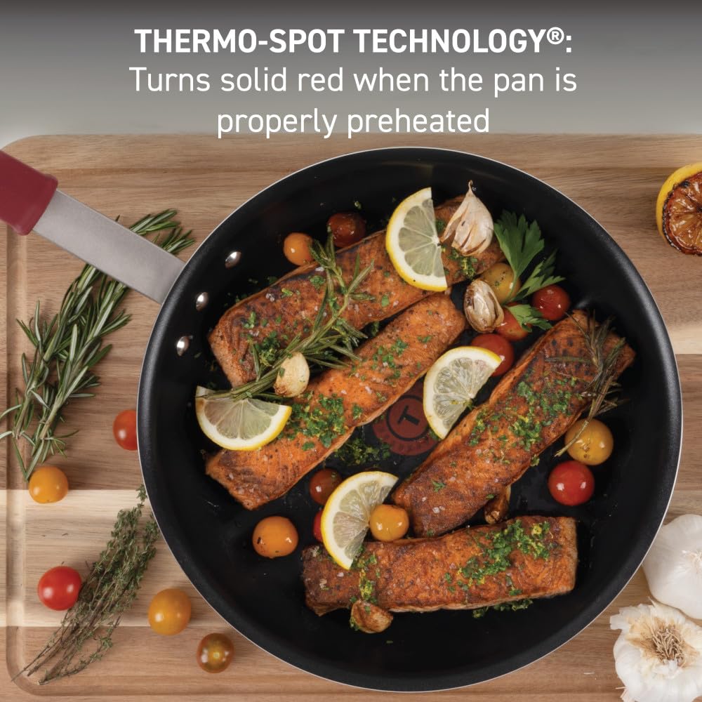 T-fal Thermo-Spot indicateur rouge signalant température idéale de cuisson