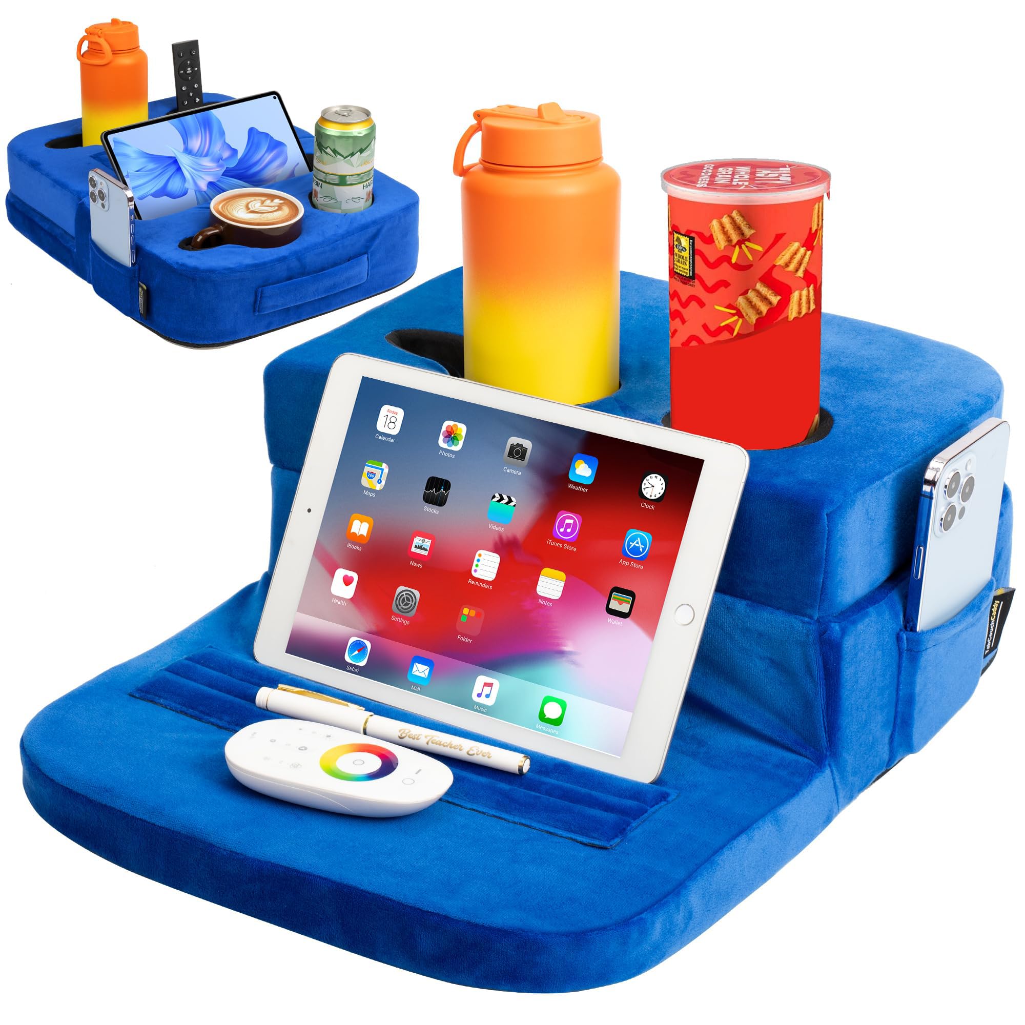 TabCouchCaddy face avant emballage montrant organisation et facilité d'accès