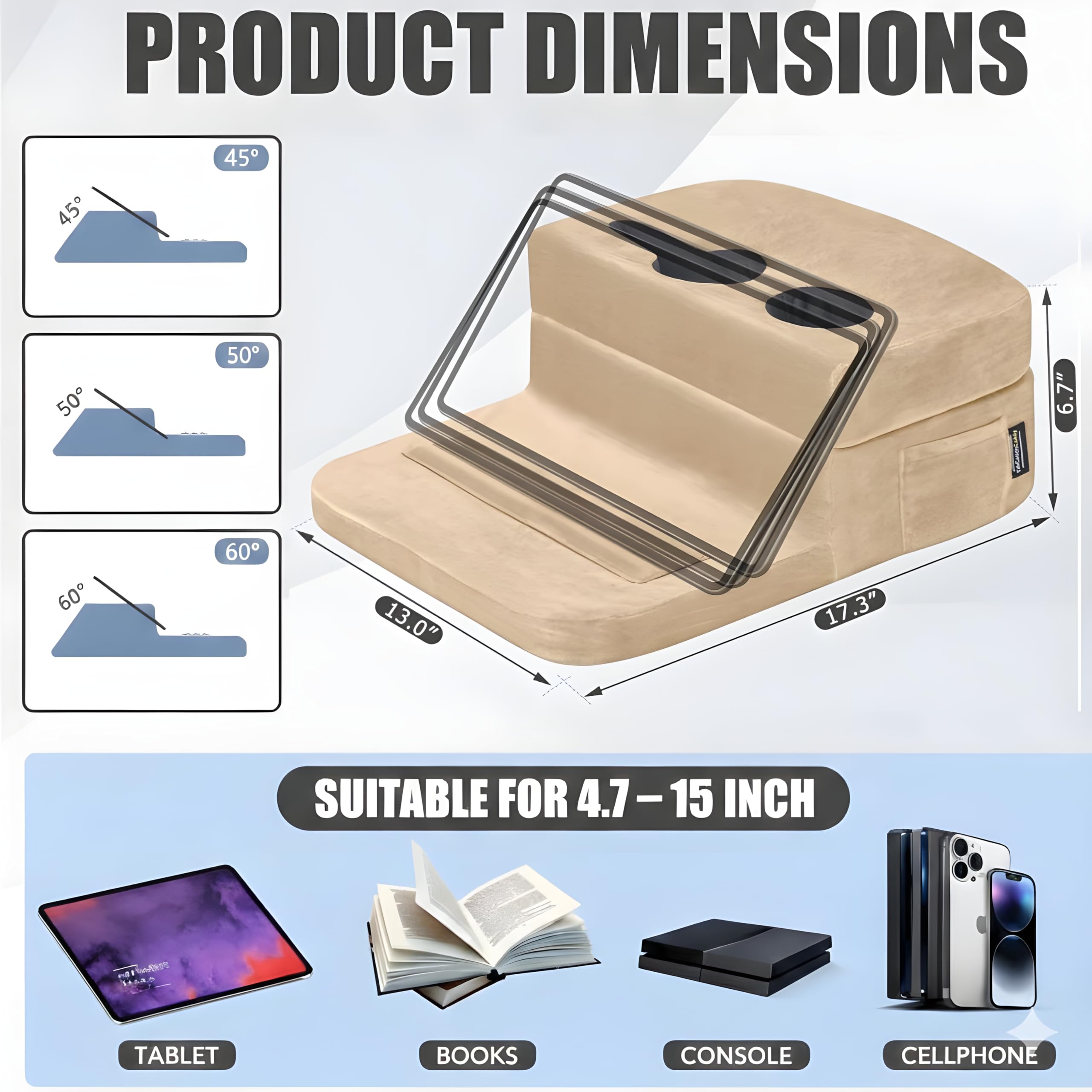 TabCouchCaddy support tablette assure lecture confortable et stable