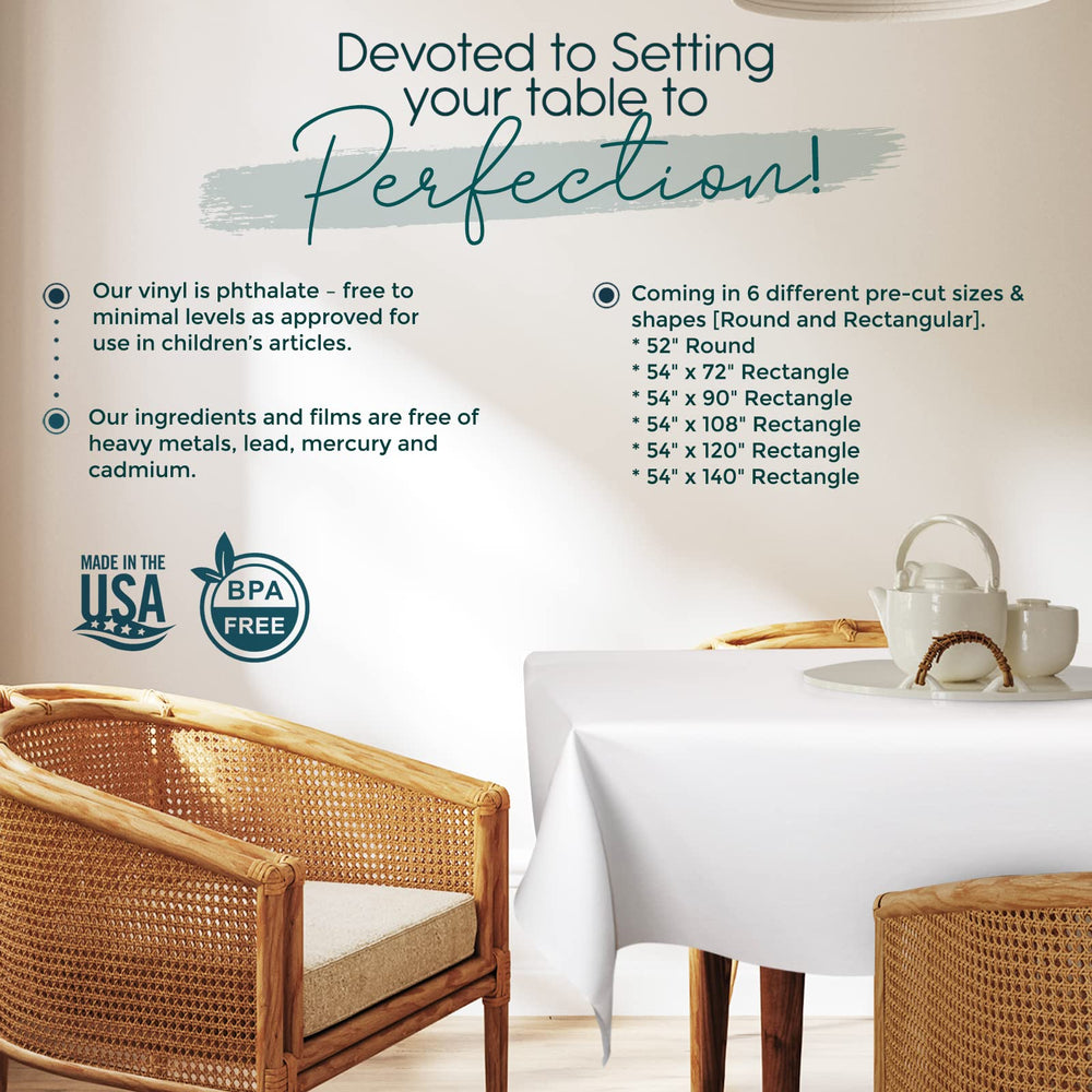 tablecloths by design comparaison avant après montrant préservation de la table