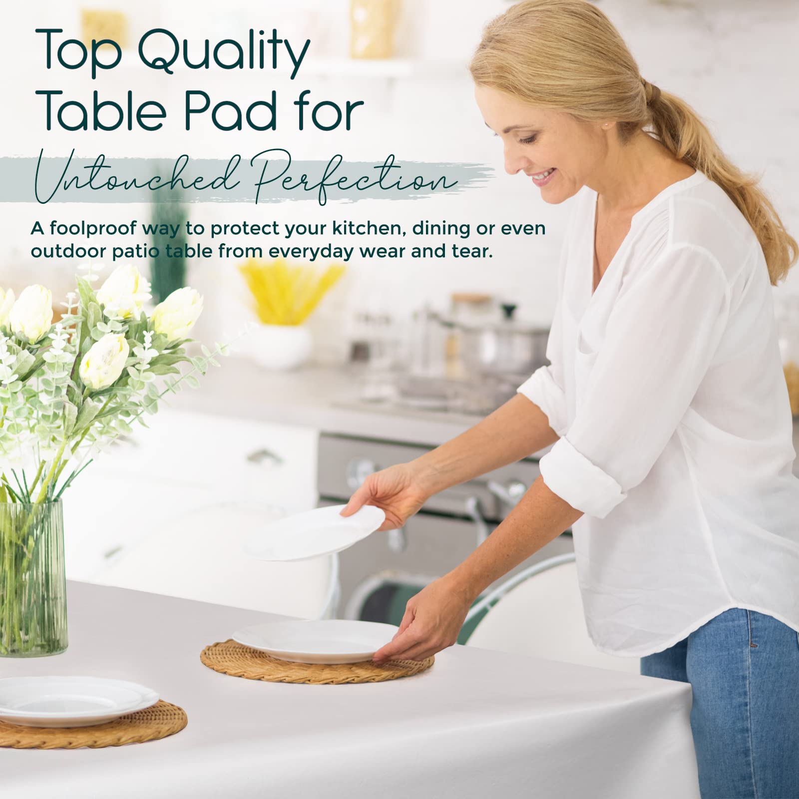 tablecloths by design gros plan vinyl montrant surface imperméable